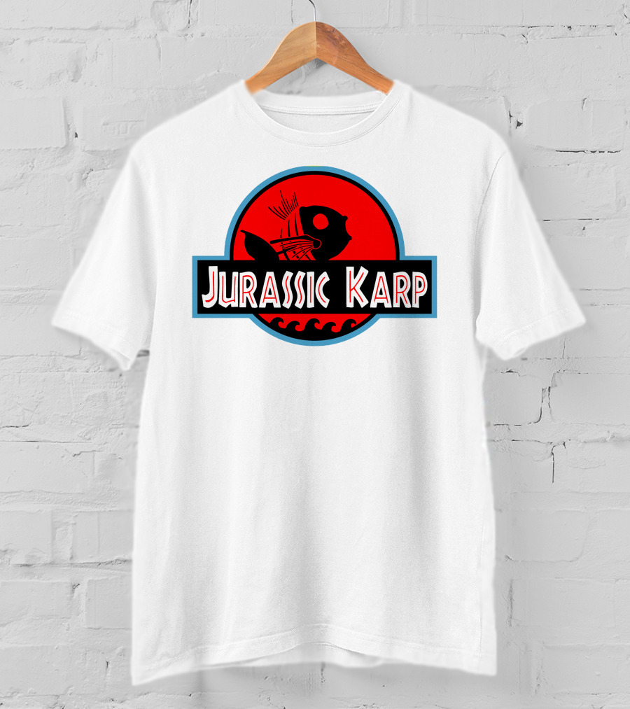 Jurassic Karp Dinosaur Fish Meme Crossover Circle T-Shirt