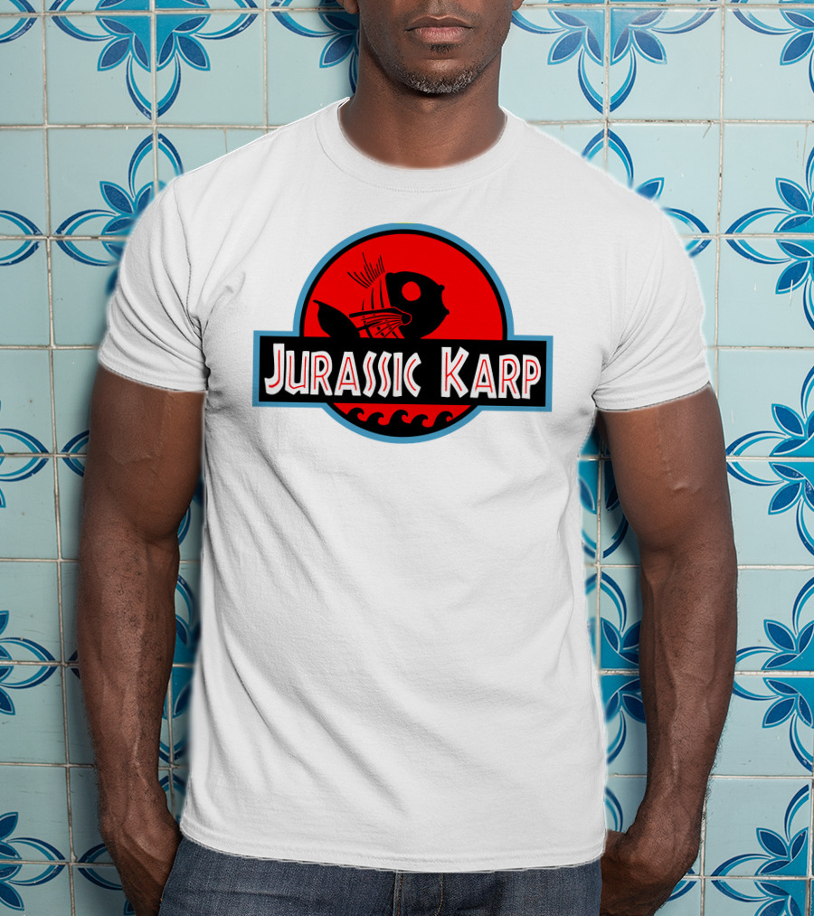 Jurassic Karp Dinosaur Fish Meme Crossover Circle T-Shirt
