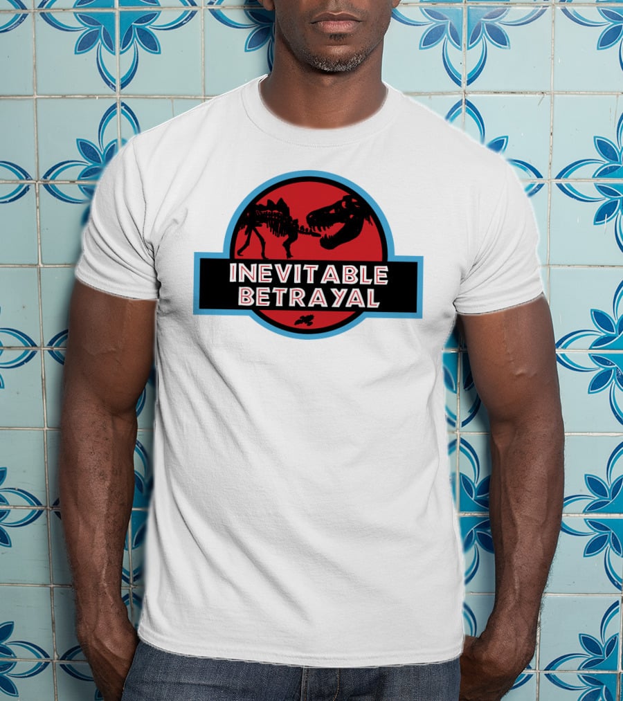 Inevitable Betrayal Dinosaur Logo Red And Black T-Shirt