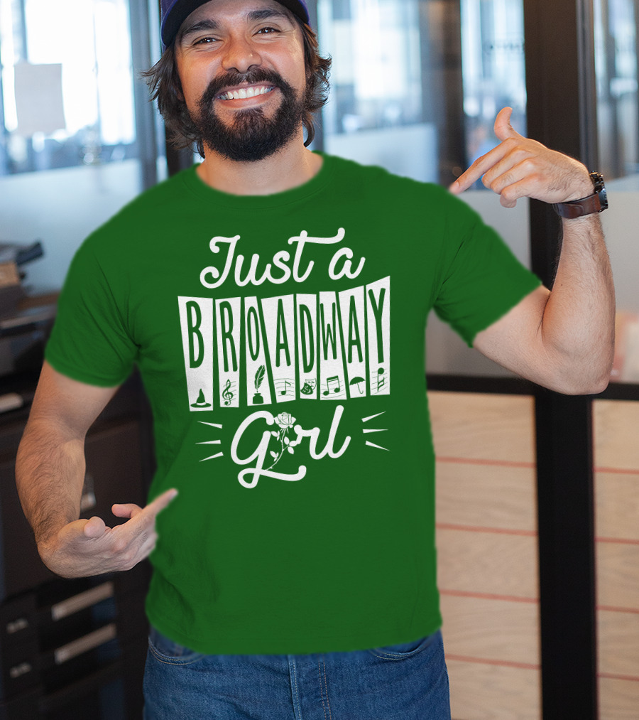 Just A Broadway Girl Wizard Music Rose Notes T-Shirt