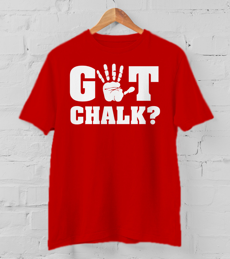 Got Chalk Question Handprint Motif T-Shirt