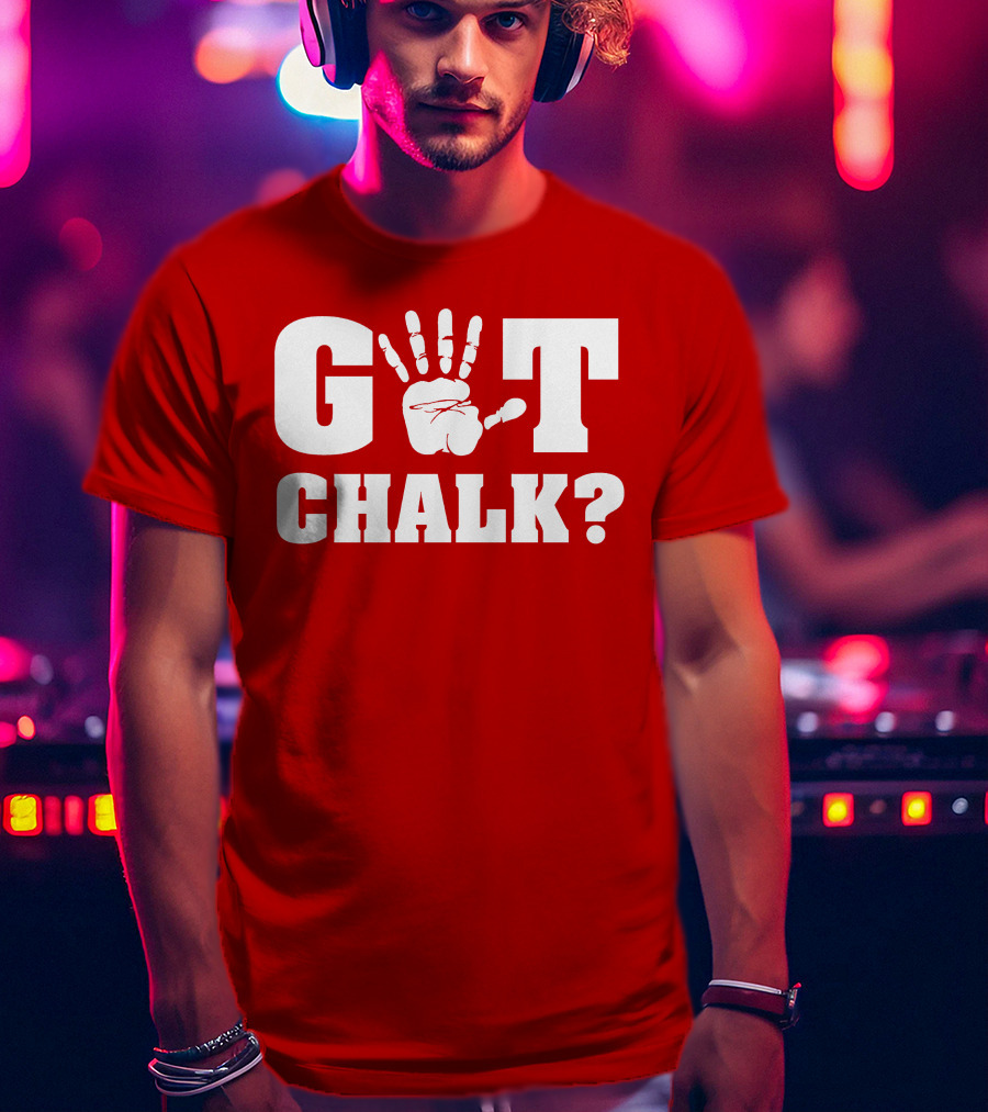Got Chalk Question Handprint Motif T-Shirt
