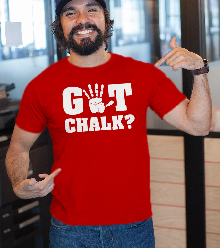 Got Chalk Question Handprint Motif T-Shirt