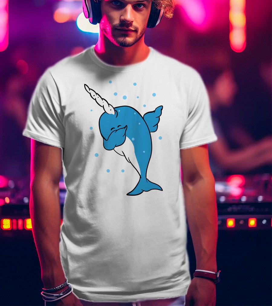Dabbing Narwhal With Spots T-Shirt