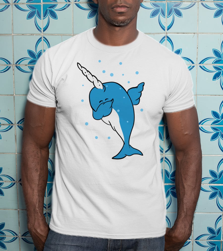 Dabbing Narwhal With Spots T-Shirt