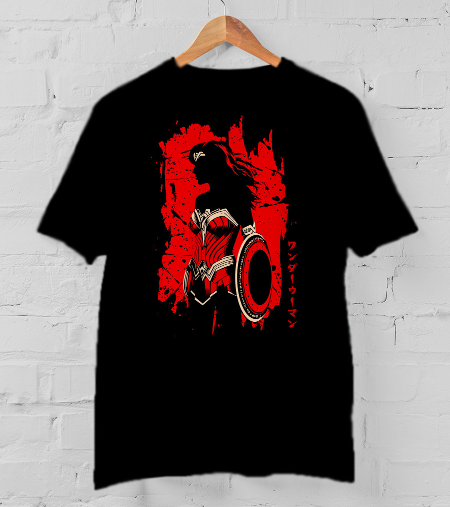 Wonder Woman Red Silhouette Stain T-Shirt