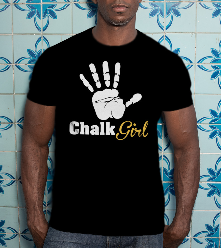 Chalk Handprint Climbing Chalk Girl T-Shirt
