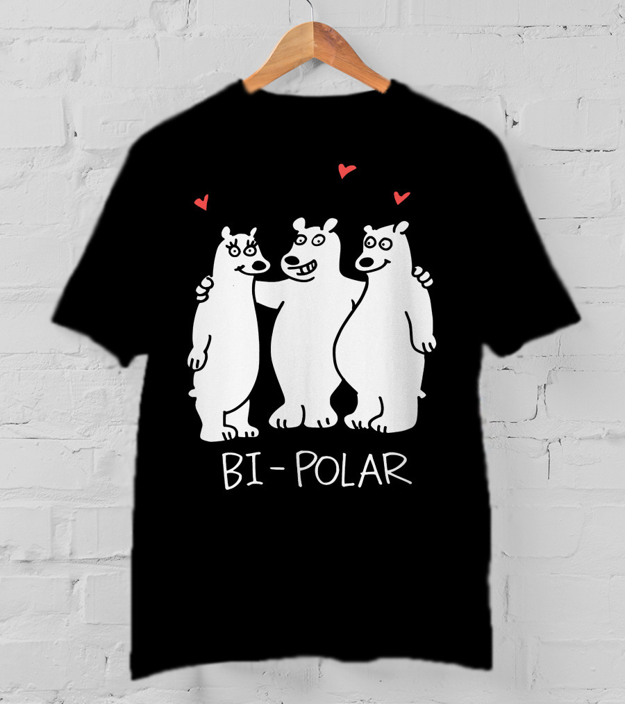 Bi Polar Bears With Hearts T-Shirt