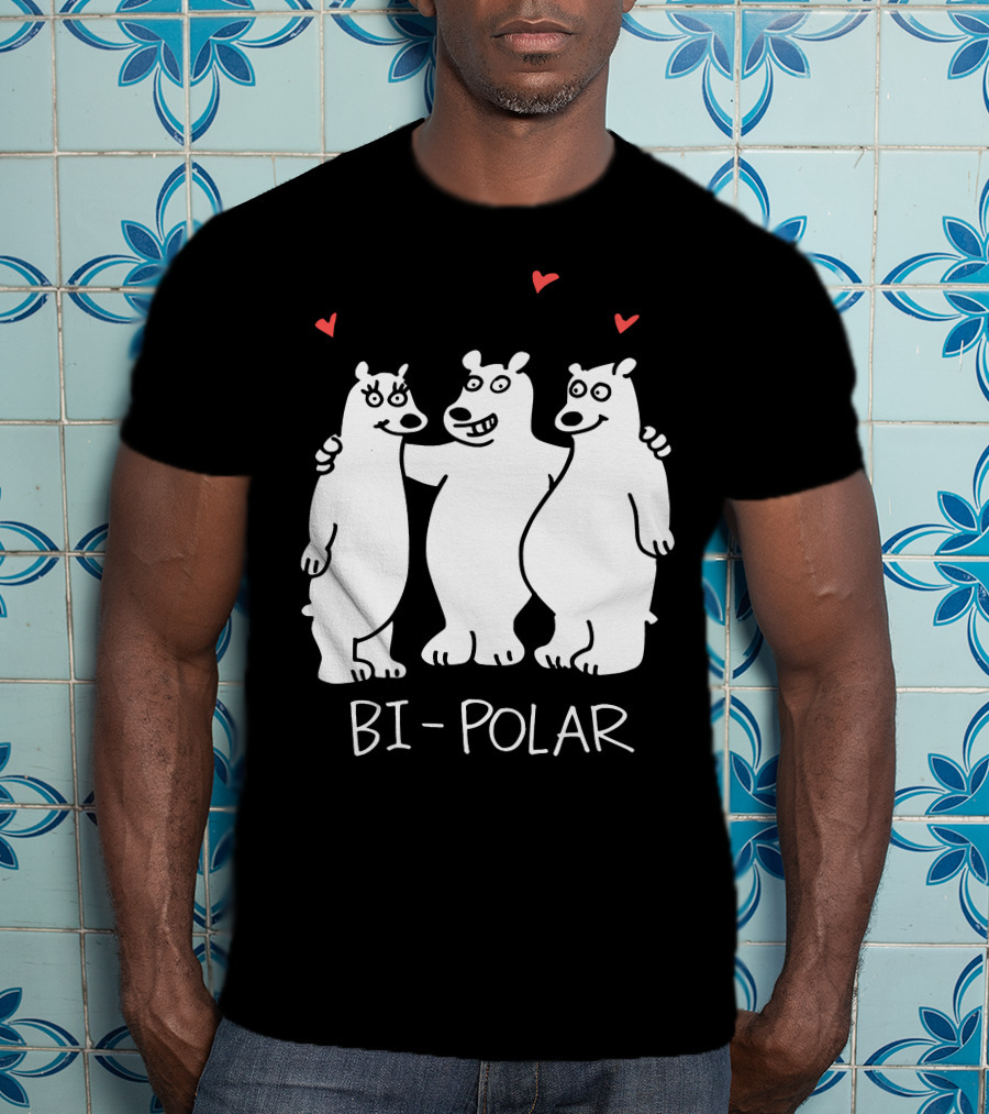 Bi Polar Bears With Hearts T-Shirt
