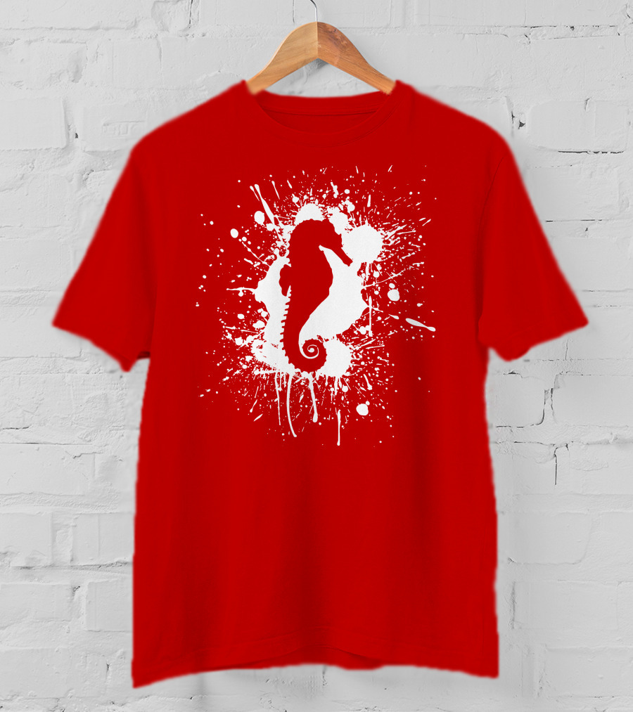 Seahorse Splatter T-Shirt
