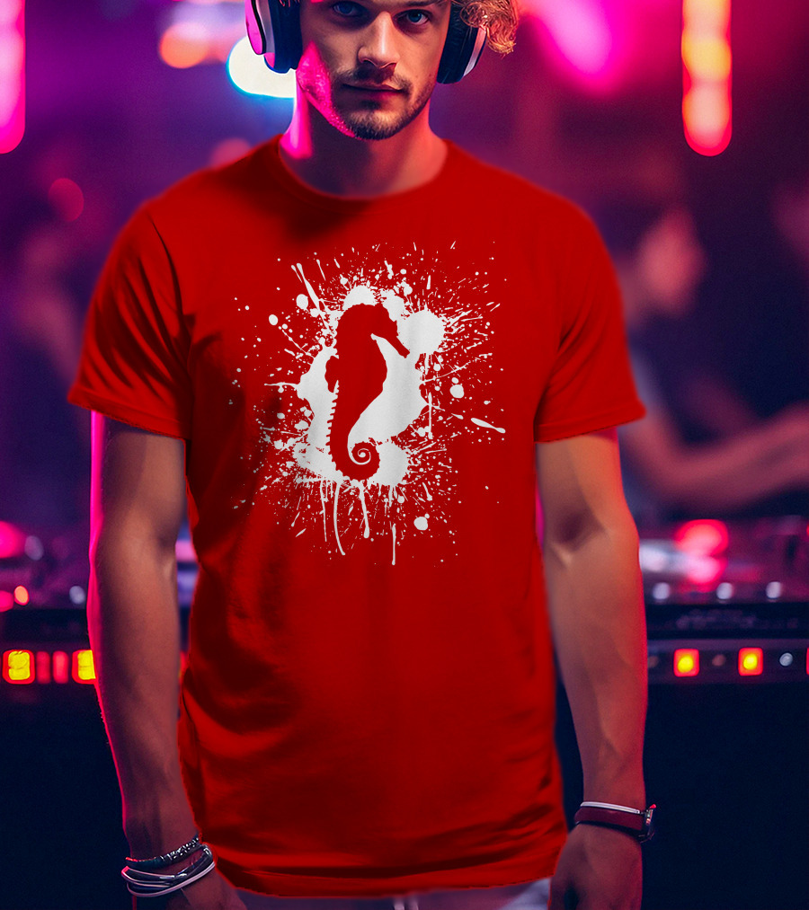 Seahorse Splatter T-Shirt