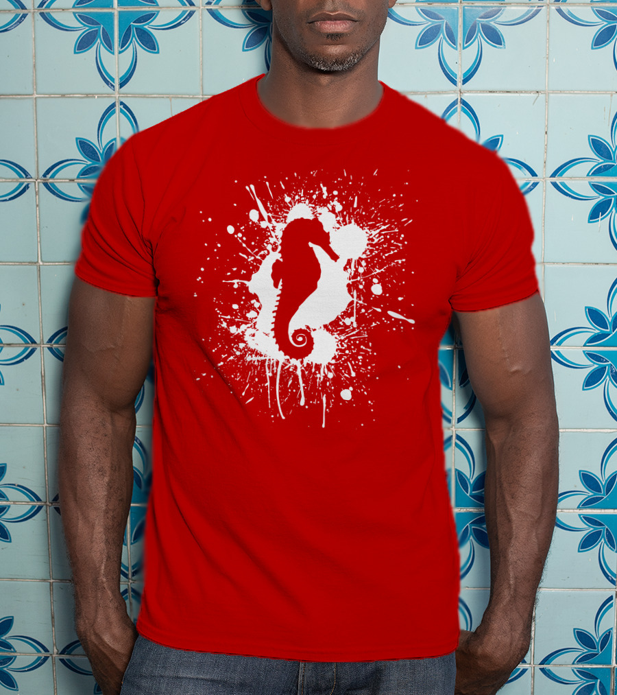 Seahorse Splatter T-Shirt