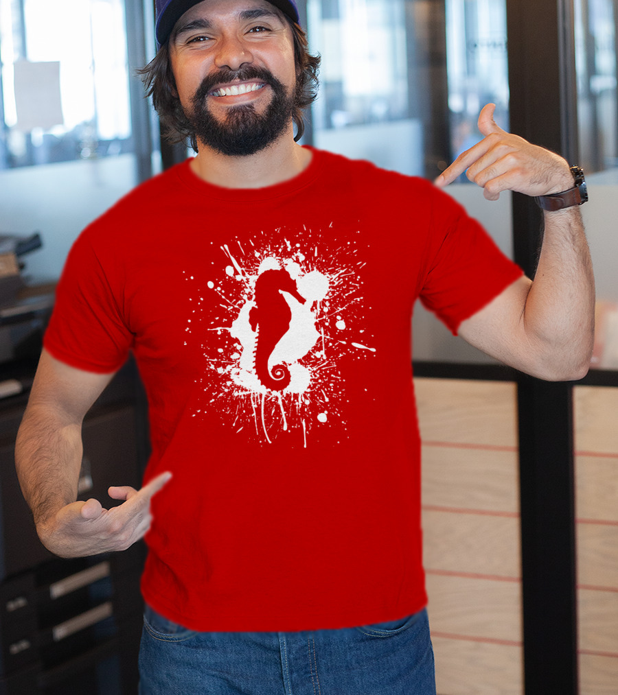 Seahorse Splatter T-Shirt