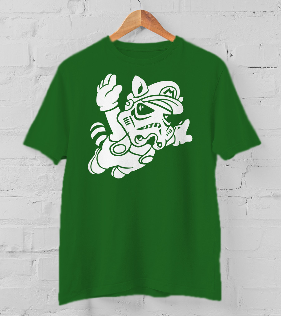 Tanooki Trooper Mashup M Helmet Raccoon Tail T-Shirt