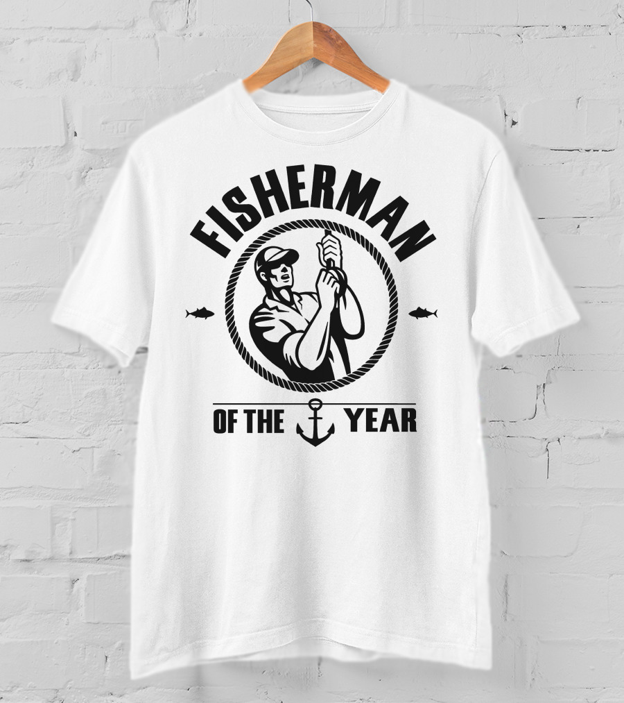 Fisherman Of The Year Rope Anchor Fish T-Shirt