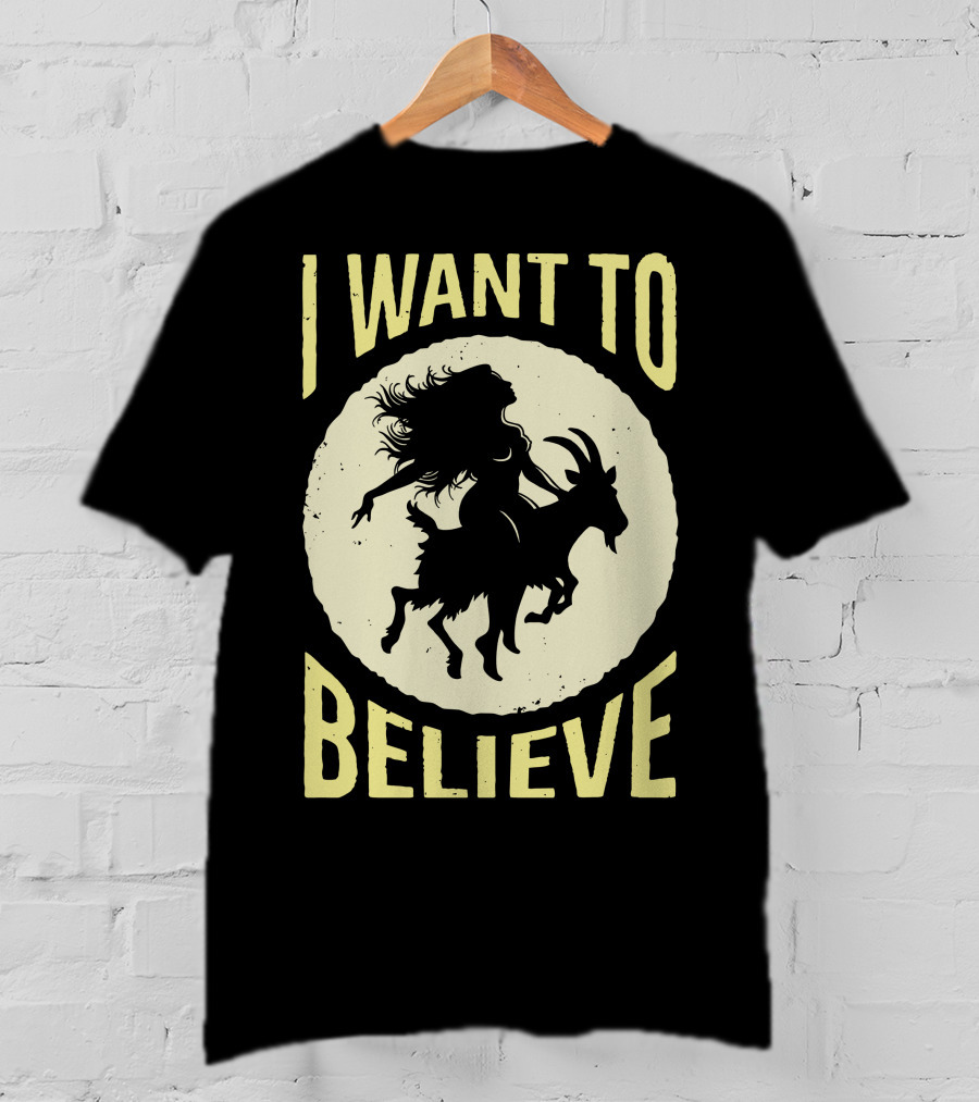 I Want To Believe Witch Goat T-Shirt