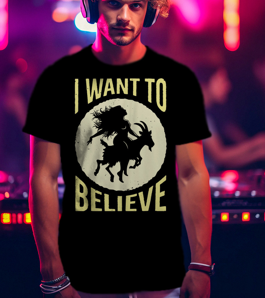I Want To Believe Witch Goat T-Shirt