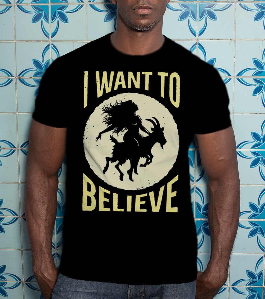I Want To Believe Witch Goat T-Shirt