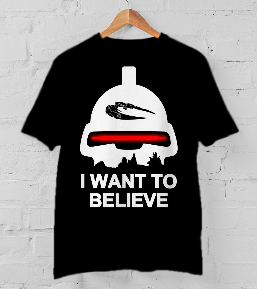 I Want To Believe Cylon Raider Battlestar Galactica T-Shirt