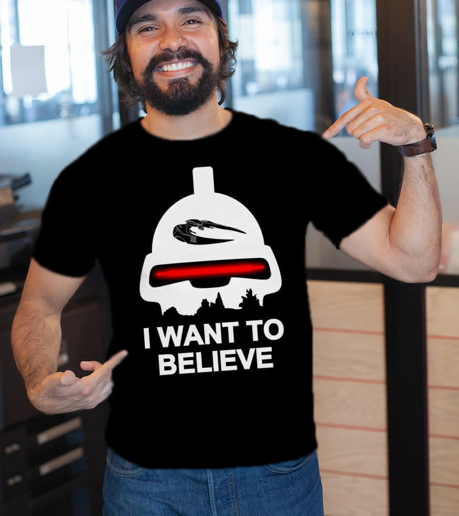 I Want To Believe Cylon Raider Battlestar Galactica T-Shirt