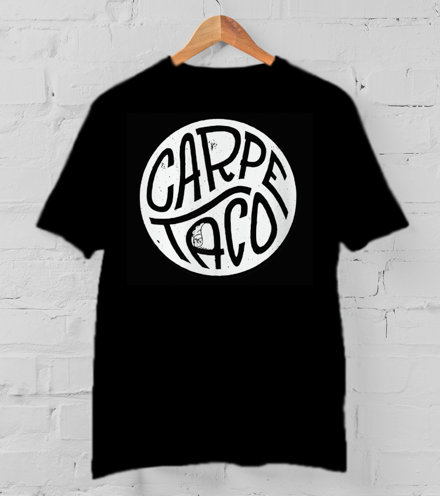 Carpe Taco Retro Circle Design With Taco T-Shirt