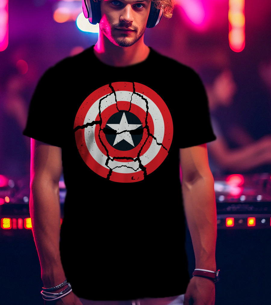 Cracked Star Shield Casualties T-Shirt