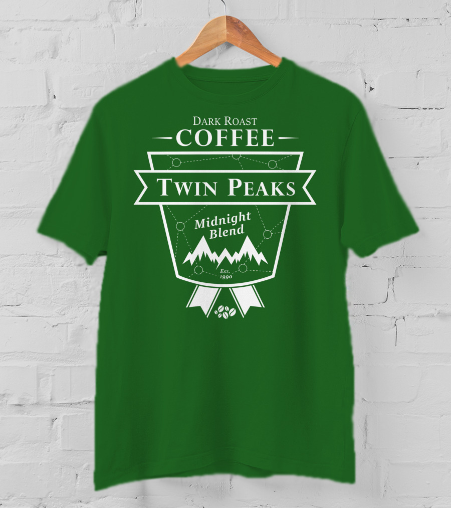 Twin Peaks Coffee Dark Roast Midnight Blend Est. 1990 T-Shirt