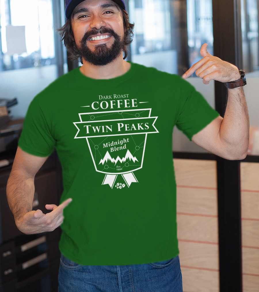 Twin Peaks Coffee Dark Roast Midnight Blend Est. 1990 T-Shirt