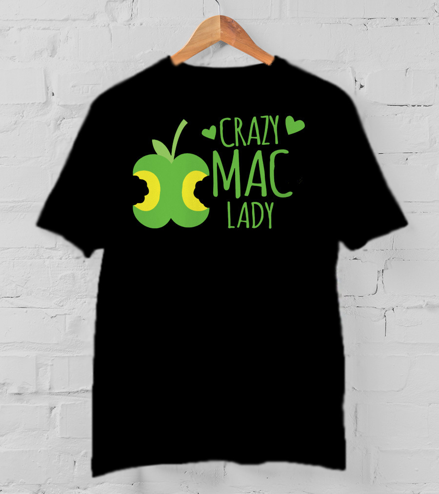CRAZY MAC LADY Green Apple Bites T-Shirt