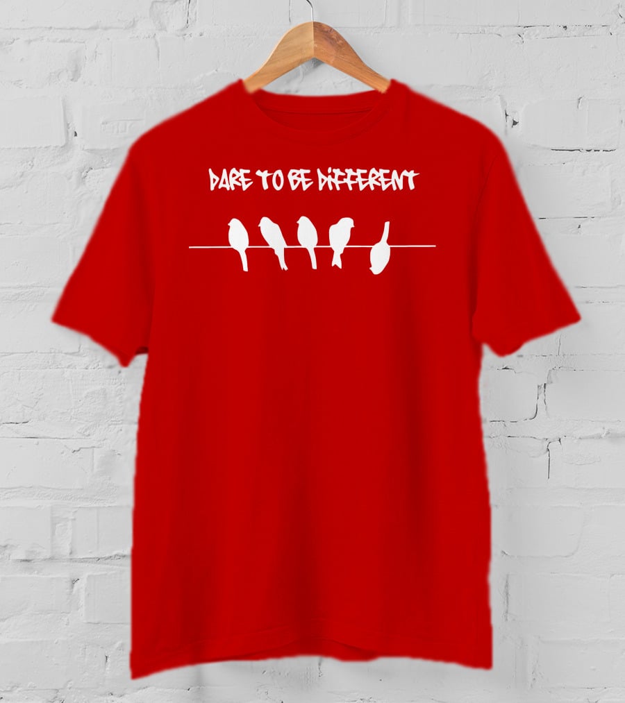 Dare To Be Different Birds In A Line T-Shirt