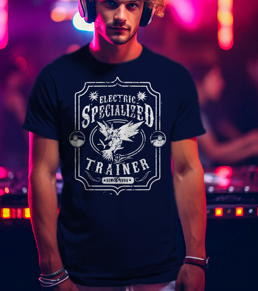 Electric Specialized Trainer Zapdos Since 1996 Pokémon Pokéball T-Shirt