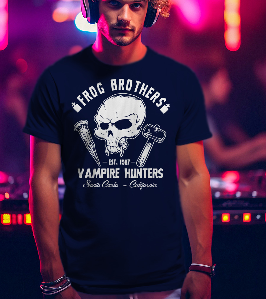 Frog Brothers Vampire Hunters Est. 1987 Santa Carla California T-Shirt