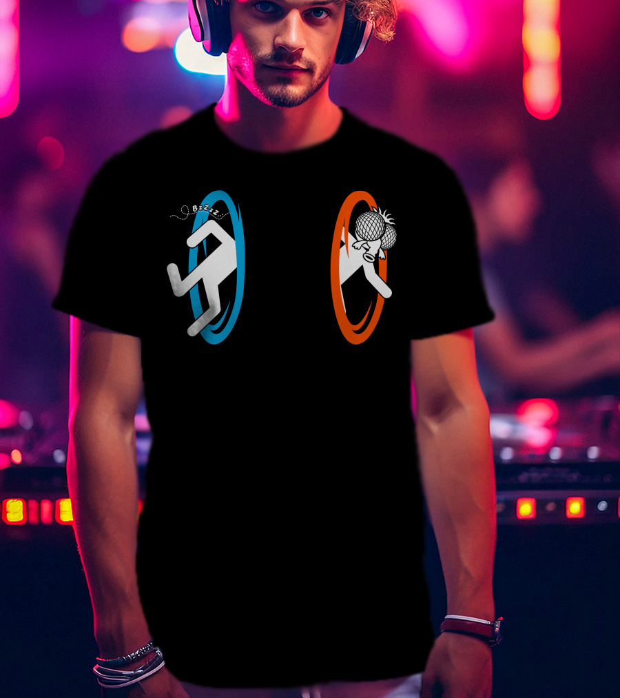 Fly Trouble Bzzz Portal Fly Head Collision T-Shirt