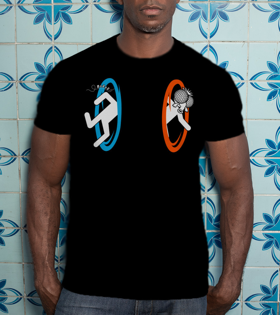 Fly Trouble Bzzz Portal Fly Head Collision T-Shirt