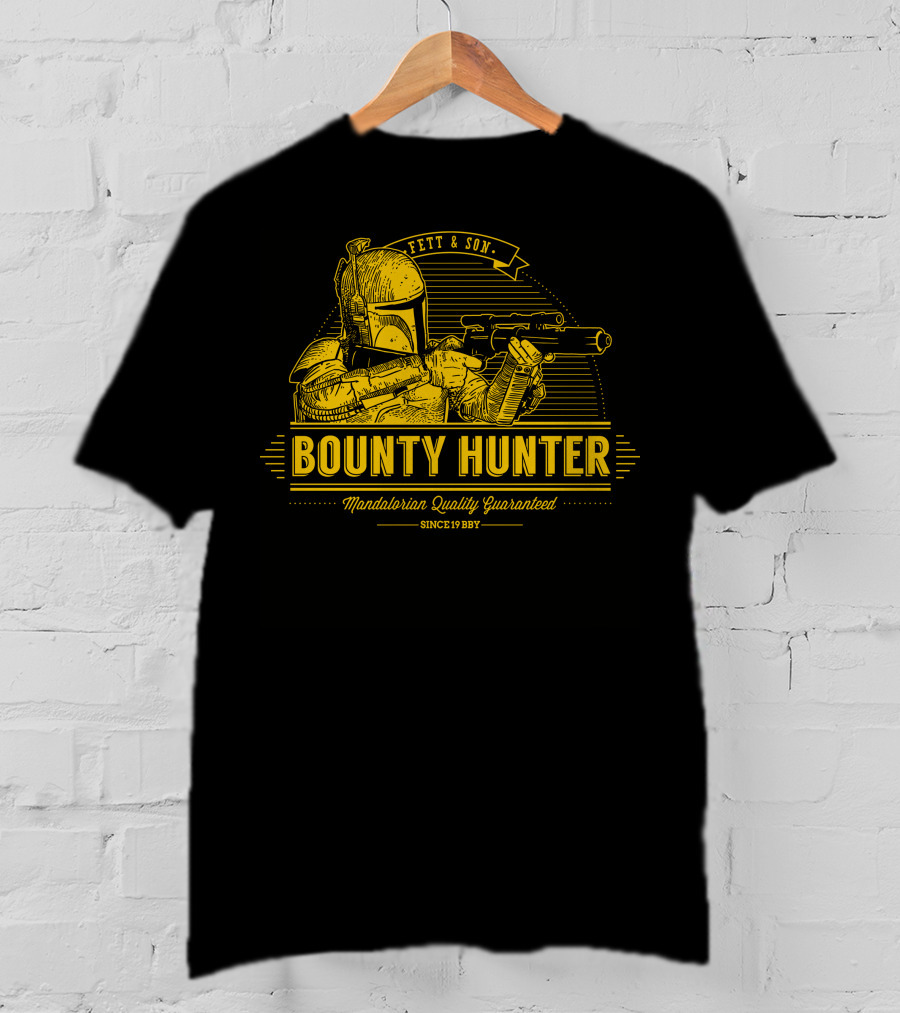 Fett And Son Bounty Hunter Mandalorian Quality Guaranteed Since 1987 T-Shirt