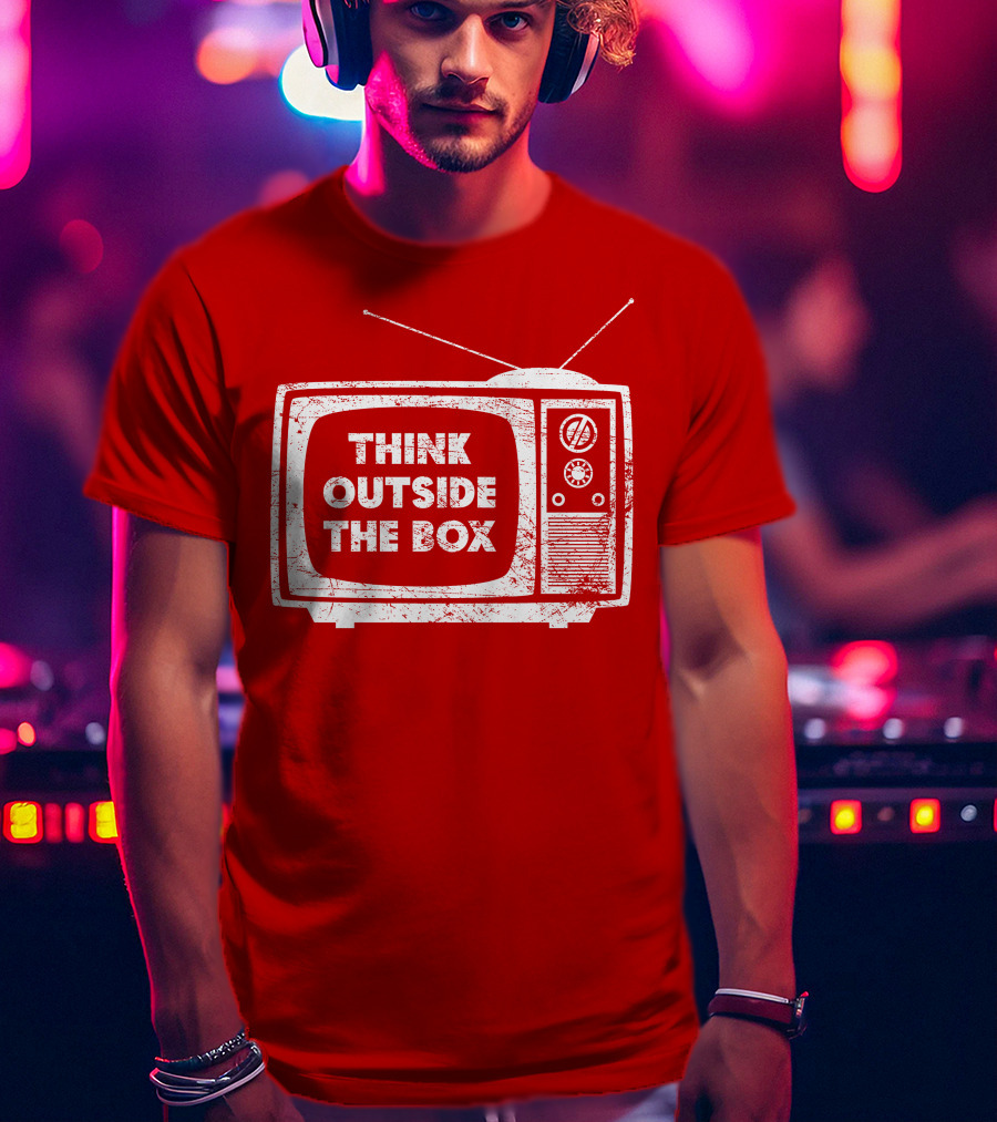 Think Outside The Box Retro Television Concept T-Shirt