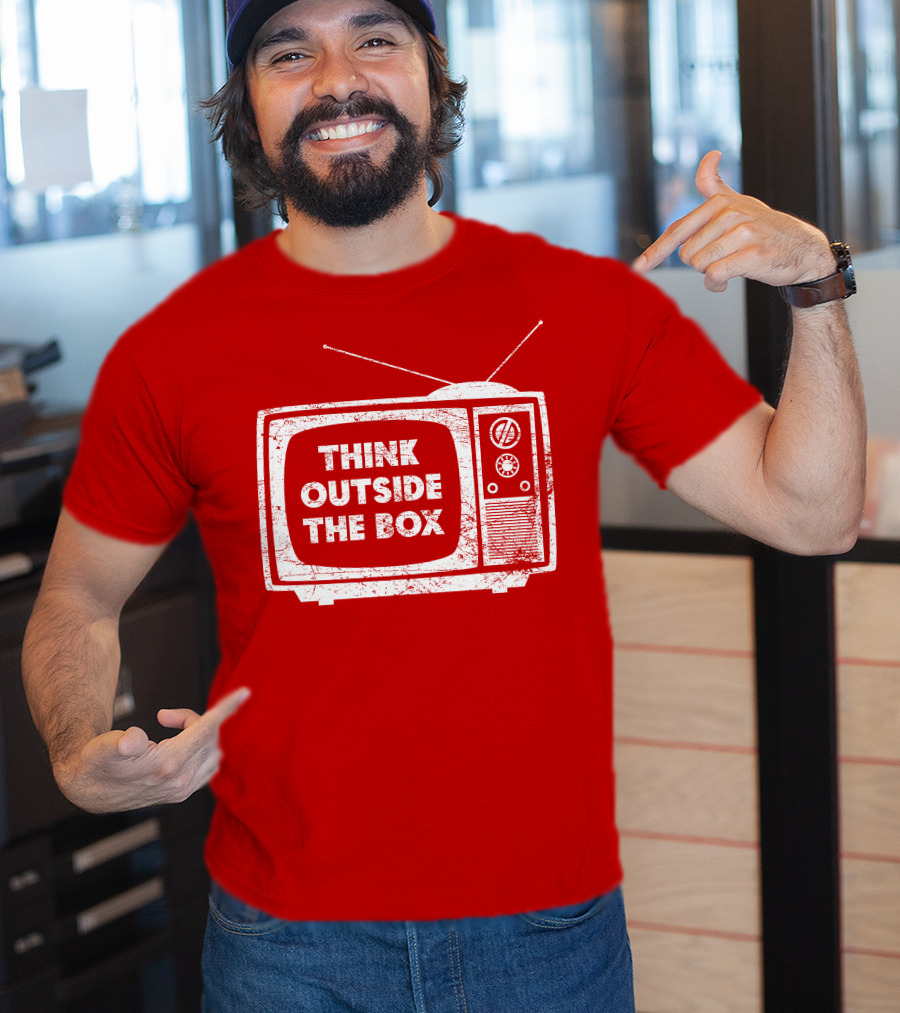 Think Outside The Box Retro Television Concept T-Shirt