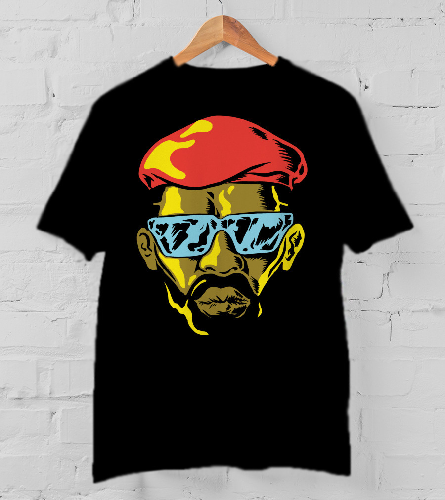 Gangsta Cool Shades Red Beret Face T-Shirt