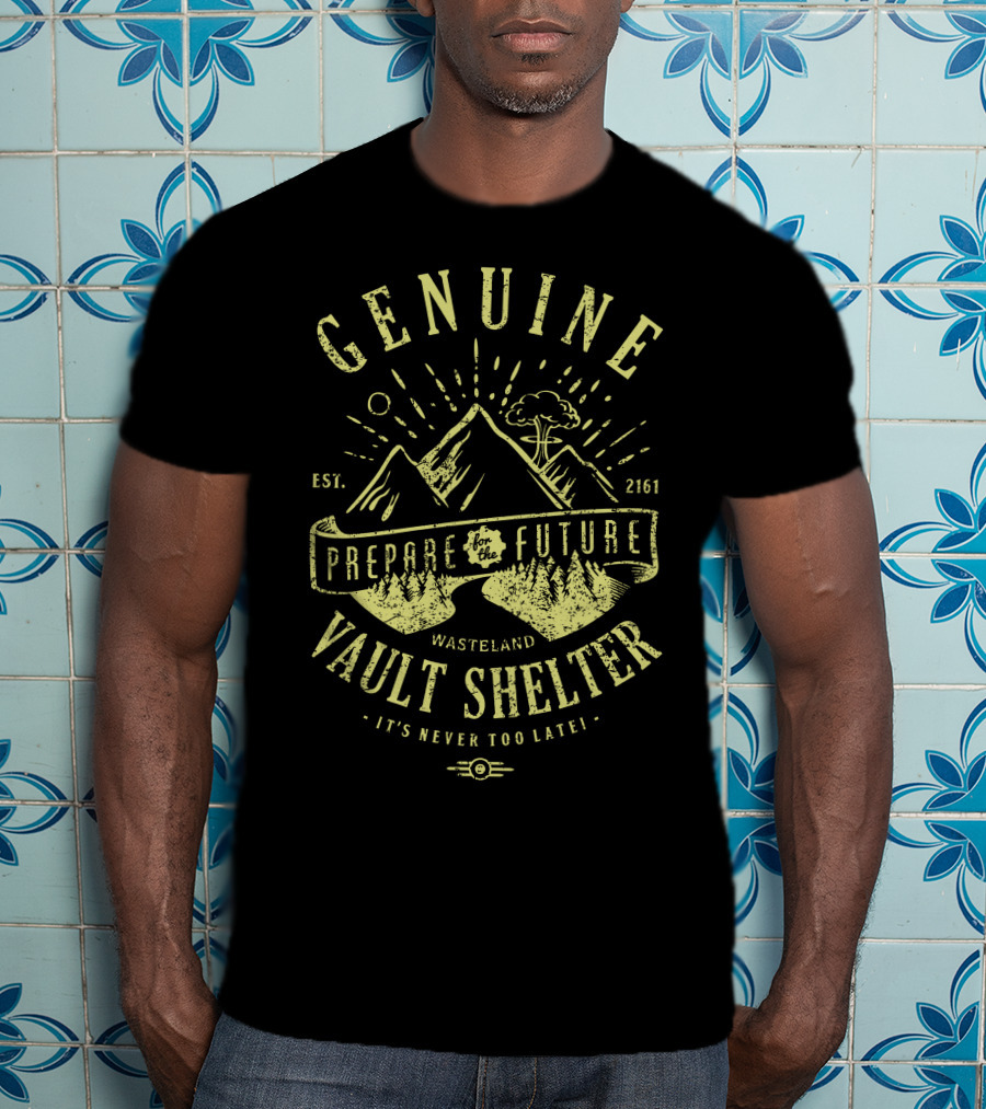 Genuine Vault Shelter Prepare For The Future Wasteland Est. 2161 T-Shirt