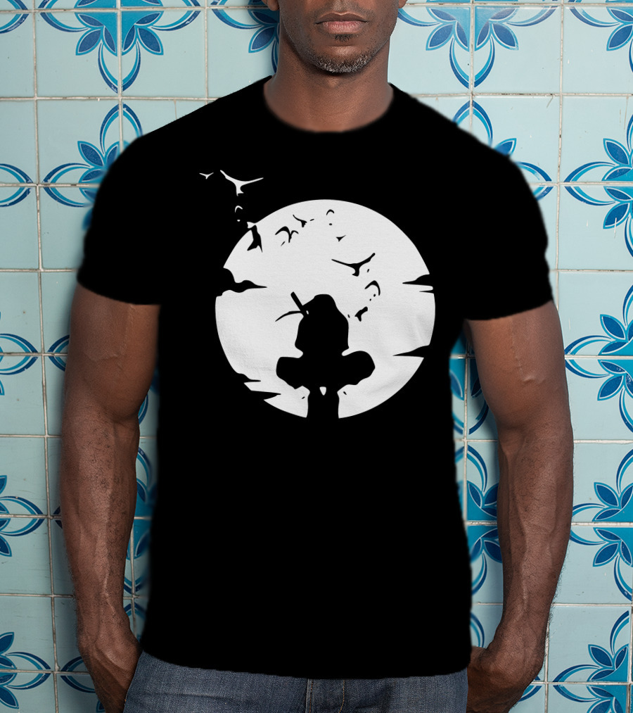 Itachi Uchiha Moonlit Silhouette Stance T-Shirt