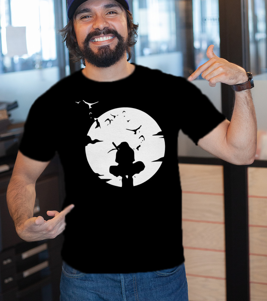 Itachi Uchiha Moonlit Silhouette Stance T-Shirt