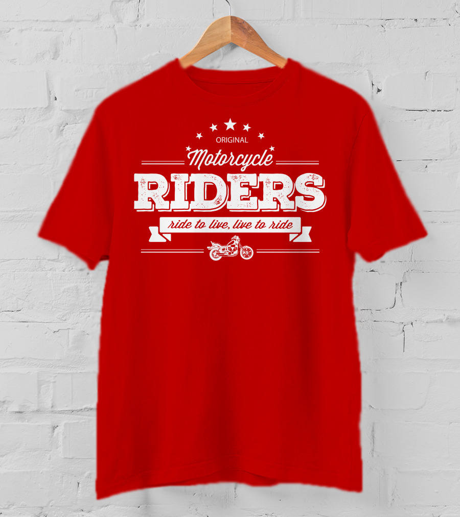 Original Motorcycle Riders Ride To Live, Live To Ride T-Shirt