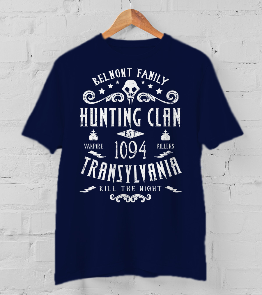 Belmont Family Hunting Clan Est 1094 Transylvania Vampire Killers Kill The Night T-Shirt