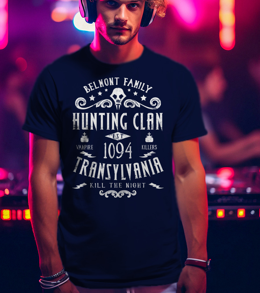 Belmont Family Hunting Clan Est 1094 Transylvania Vampire Killers Kill The Night T-Shirt