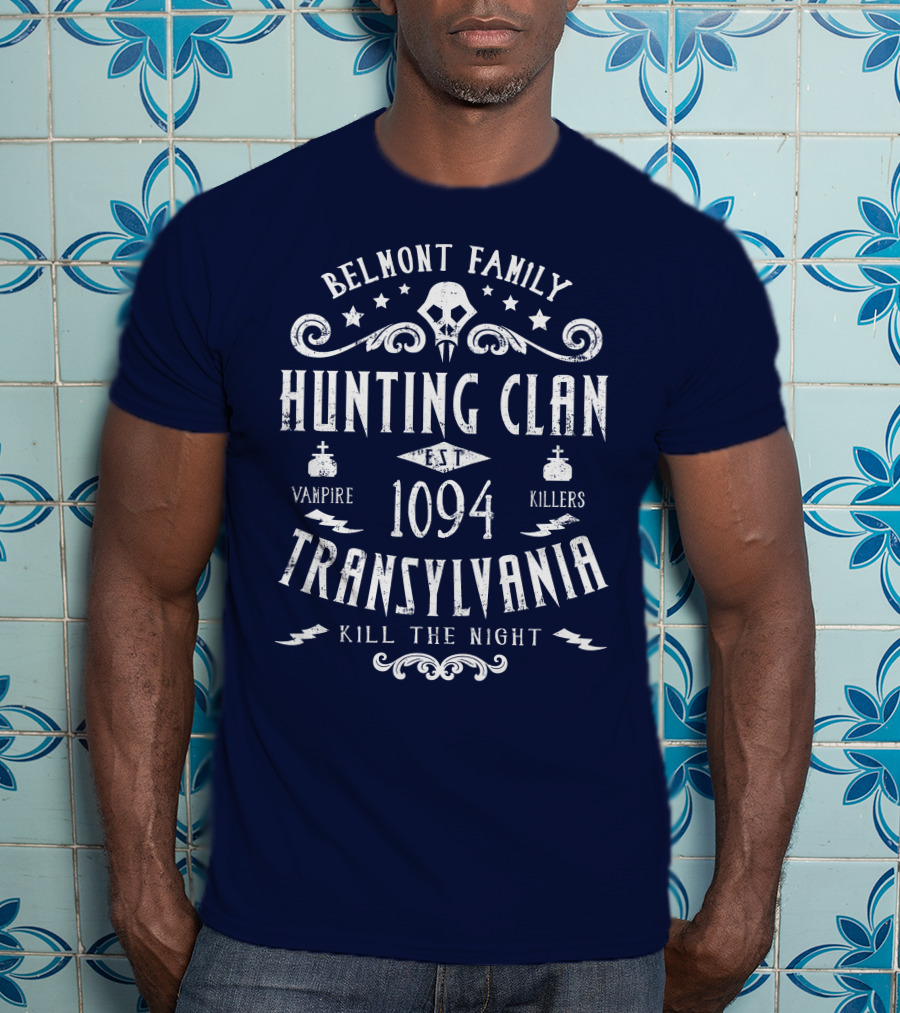 Belmont Family Hunting Clan Est 1094 Transylvania Vampire Killers Kill The Night T-Shirt