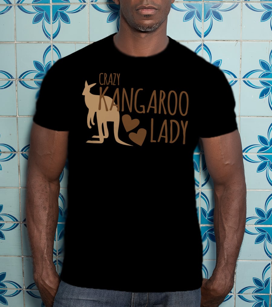 CRAZY KANGAROO LADY Kangaroo Hearts T-Shirt