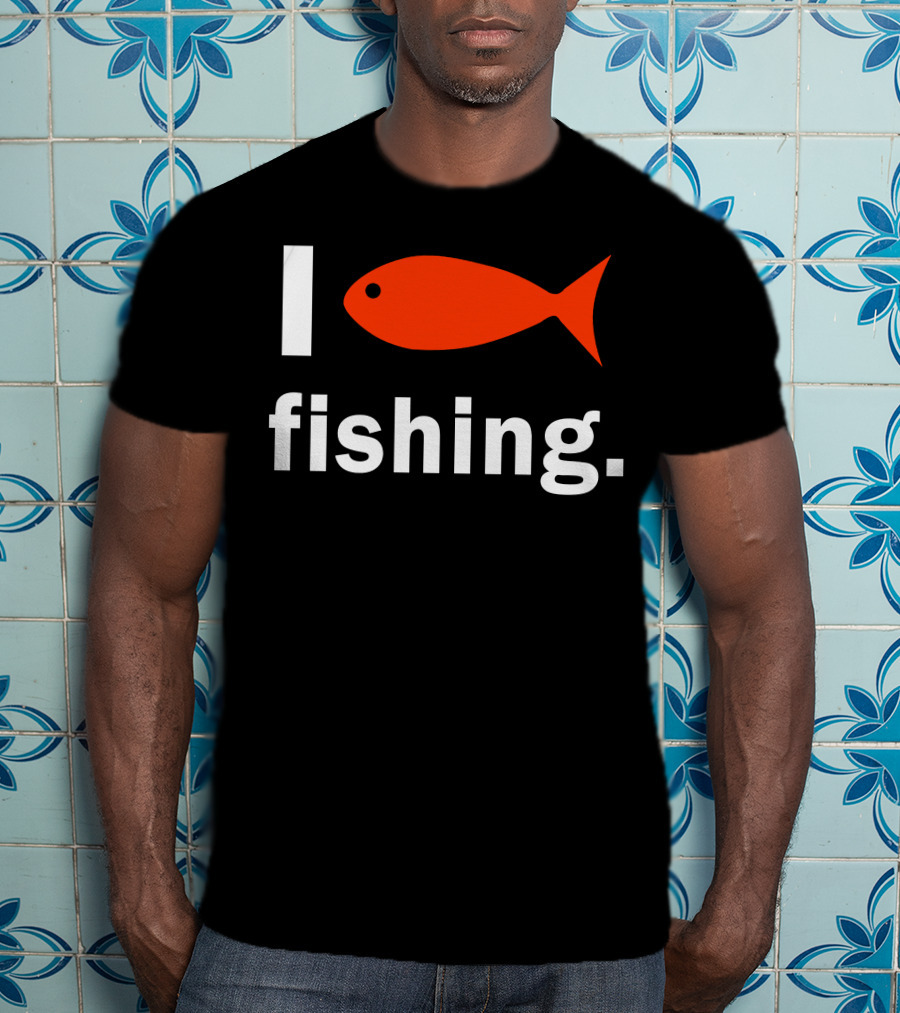 I Heart Fishing Red Fish T-Shirt