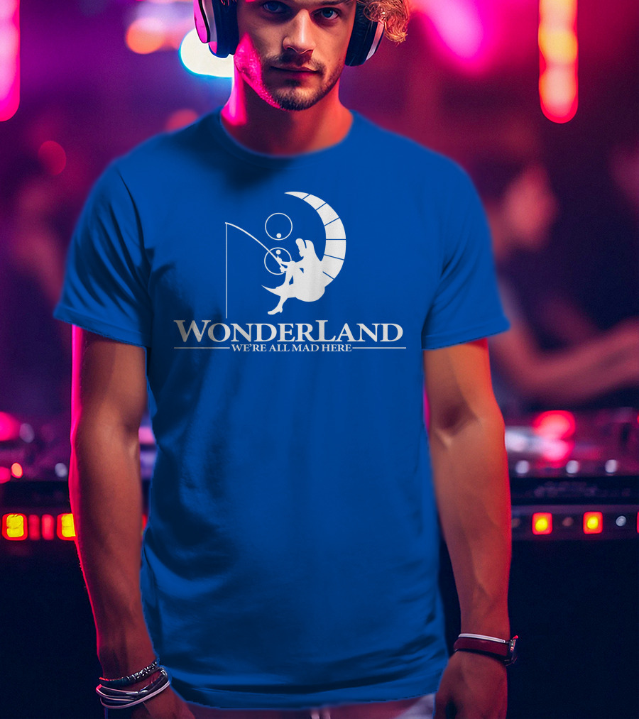 Wonderland We're All Mad Here Moon Fishing T-Shirt