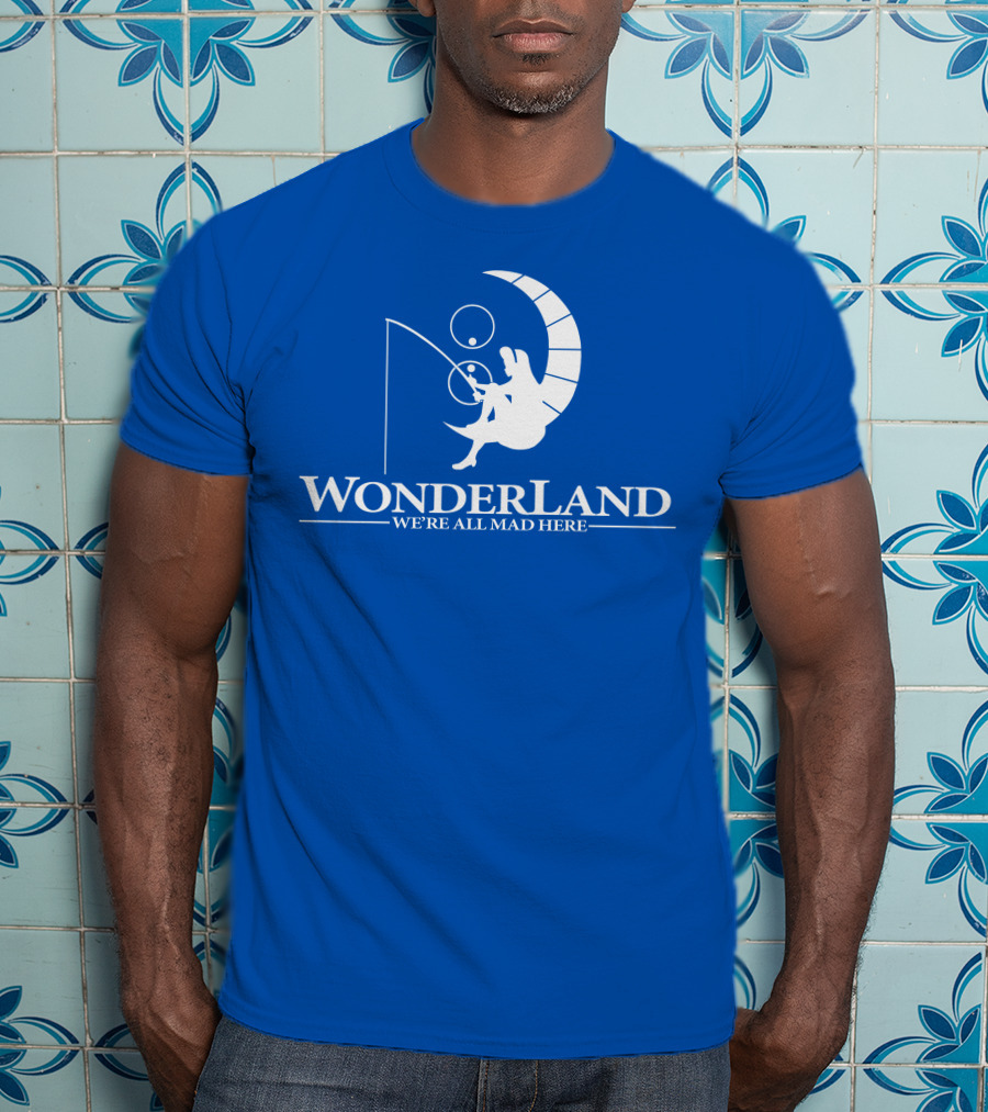 Wonderland We're All Mad Here Moon Fishing T-Shirt