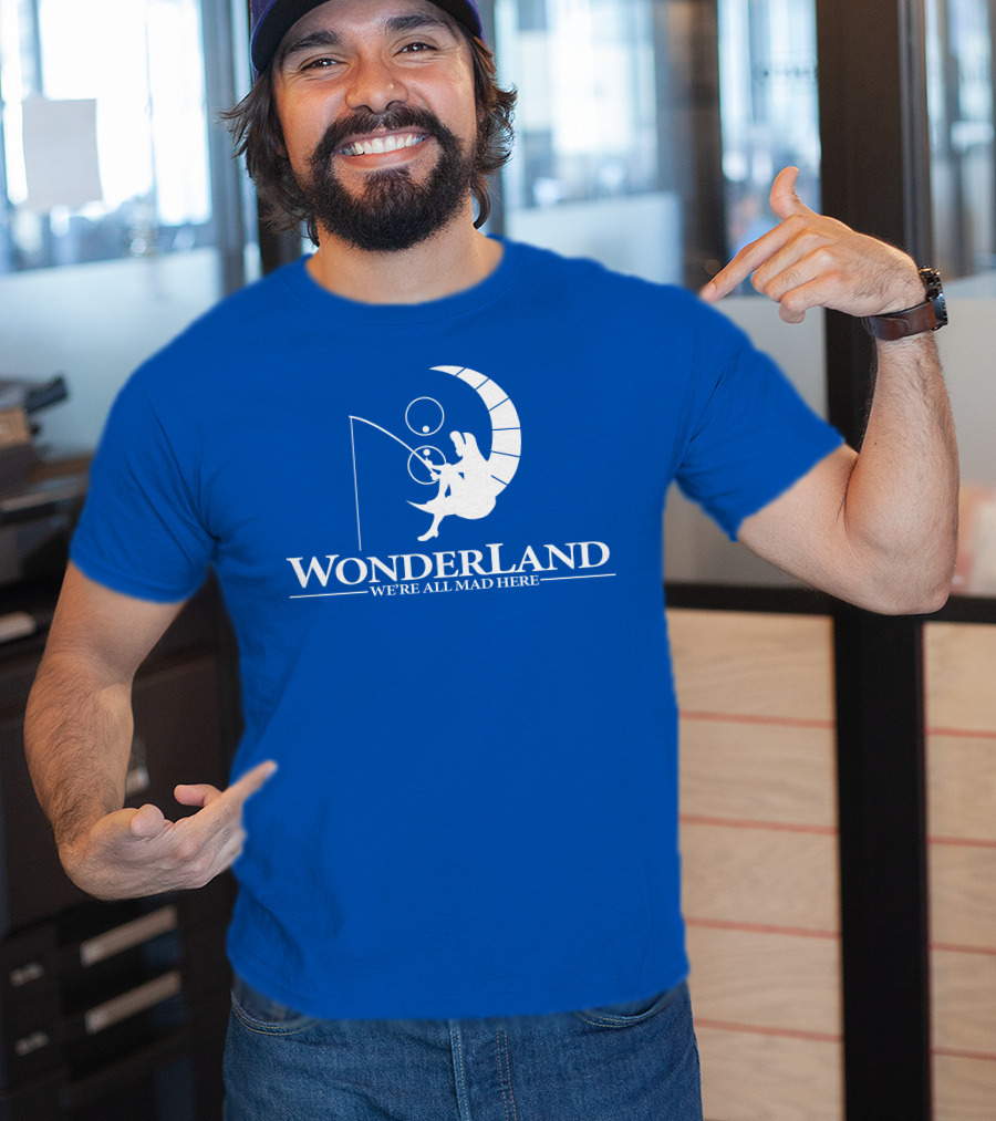 Wonderland We're All Mad Here Moon Fishing T-Shirt